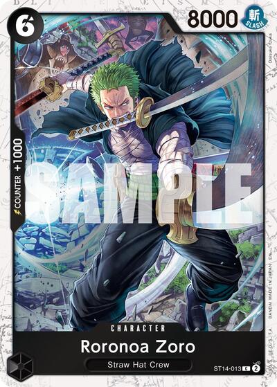 Roronoa Zoro ST13 - 013 (Pirate Foil) (Premium Booster - The Best - Vol. 2) Near Mint Foil - Nick Nack's Full Frontal Attack