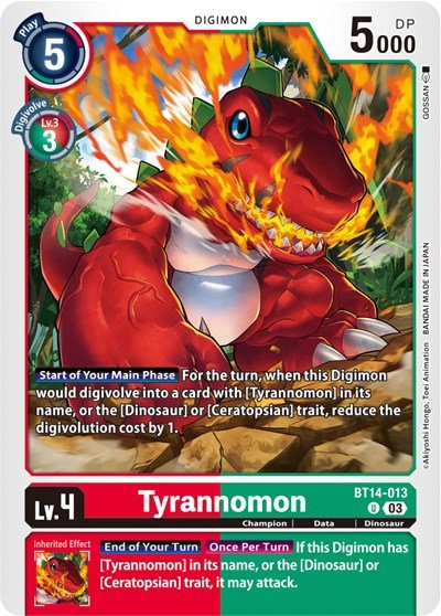 Tyrannomon (Blast Ace) Near Mint - Nick Nack's Full Frontal Attack