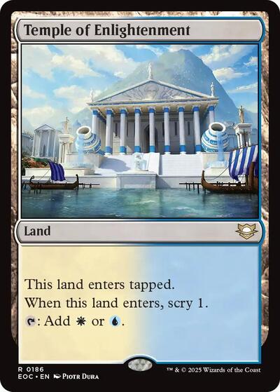 Temple of Enlightenment (Commander: Edge of Eternities) Near Mint - Nick Nack's Full Frontal Attack