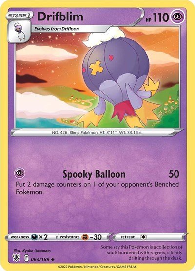 Drifblim (SWSH10: Astral Radiance) Near Mint - Nick Nack's Full Frontal Attack