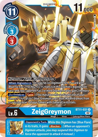 ZeigGreymon (Dimensional Phase) Near Mint Foil