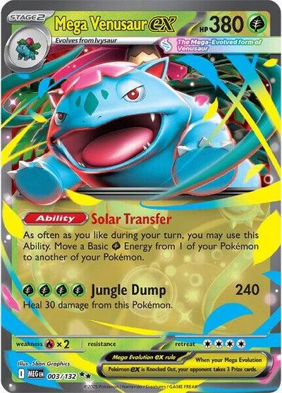 Mega Venusaur ex - 003 (ME01: Mega Evolution) Near Mint Holofoil