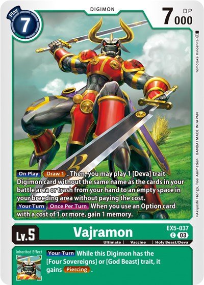 Vajramon (Animal Colosseum) Near Mint - Nick Nack's Full Frontal Attack