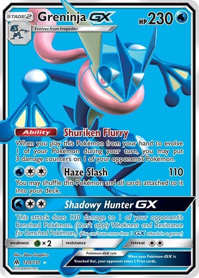 Greninja GX (Full Art) (SM - Forbidden Light) Near Mint Holofoil - Nick Nack's Full Frontal Attack