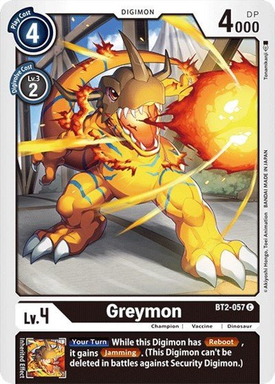 Greymon BT2 - 057 (Release Special Booster) Near Mint - Nick Nack's Full Frontal Attack
