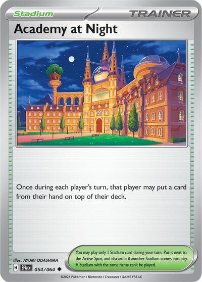 Academy at Night (SV: Shrouded Fable) Near Mint Reverse Holofoil - Nick Nack's Full Frontal Attack