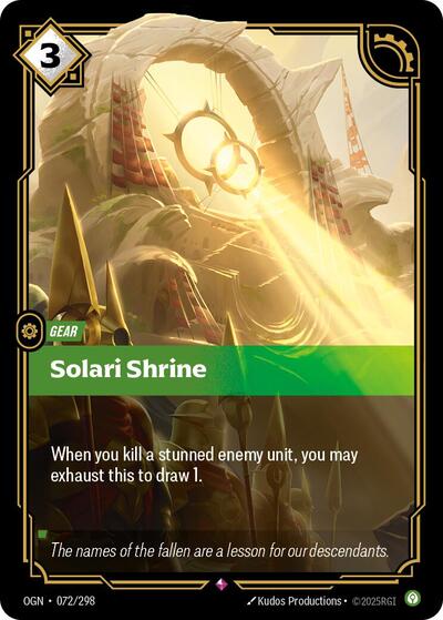 Solari Shrine (Origins) Near Mint Foil - Nick Nack's Full Frontal Attack