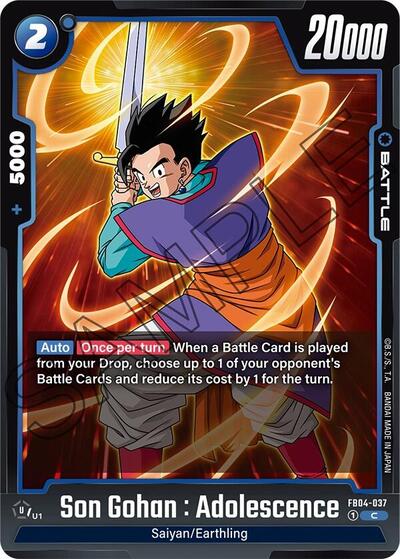 Son Gohan : Adolescence FB04-037 (Ultra Limit) Near Mint