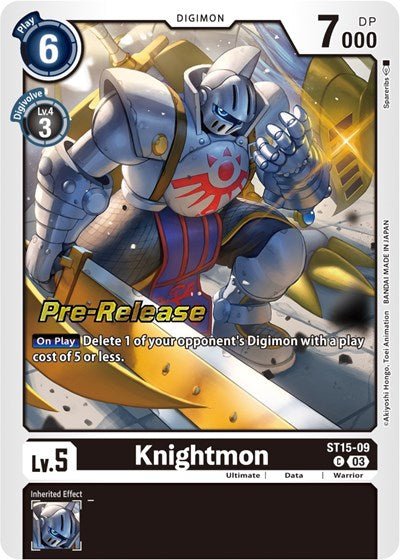 Knightmon (Starter Deck 15: Dragon of Courage Pre - Release Cards) Near Mint Foil - Nick Nack's Full Frontal Attack