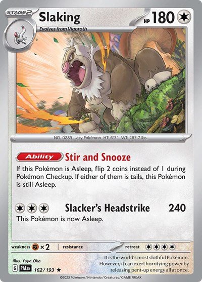 Slaking (SV02: Paldea Evolved) Near Mint Holofoil - Nick Nack's Full Frontal Attack