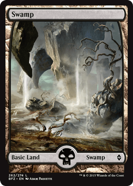 Swamp (262) (Full Art) (Battle for Zendikar) Near Mint - Nick Nack's Full Frontal Attack