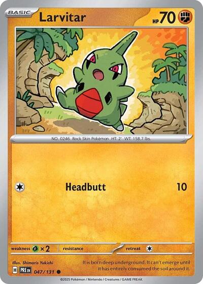 Larvitar (SV: Prismatic Evolutions) Near Mint - Nick Nack's Full Frontal Attack