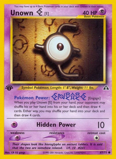 Unown (E) (Neo Discovery) Light Play 1st Edition