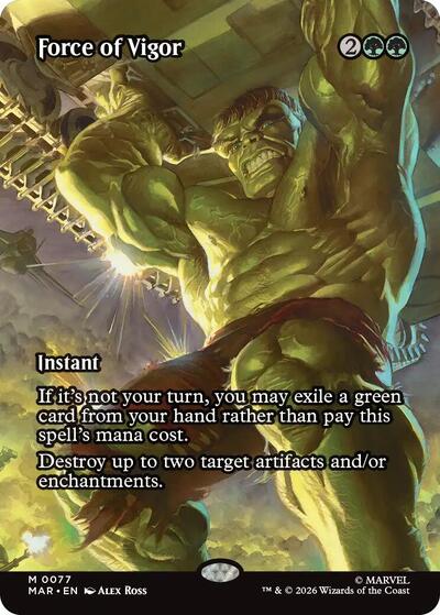 Force of Vigor (Borderless) (Marvel Eternal-Legal) Near Mint