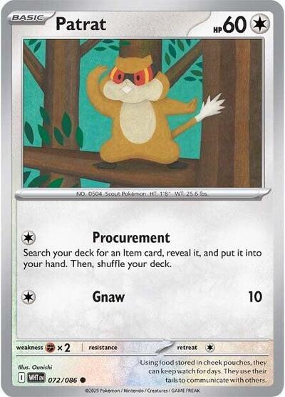 Patrat (SV: White Flare) Near Mint Reverse Holofoil - Nick Nack's Full Frontal Attack