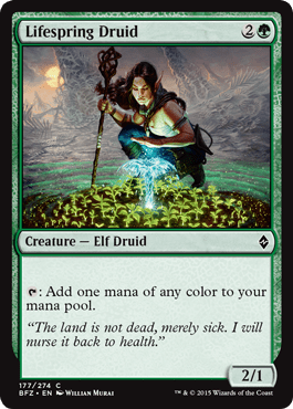 Lifespring Druid (Battle for Zendikar) Near Mint - Nick Nack's Full Frontal Attack