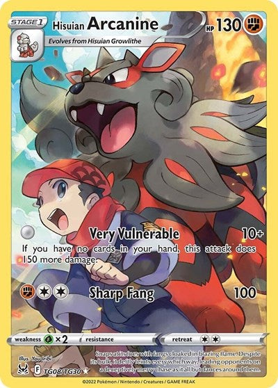 Hisuian Arcanine (Sword and Shield Lost Origin Trainer Gallery) Near Mint Holofoil