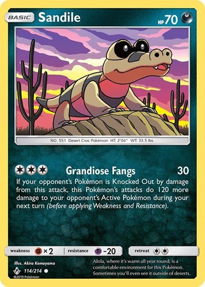Sandile (114) (SM - Unbroken Bonds) Near Mint - Nick Nack's Full Frontal Attack