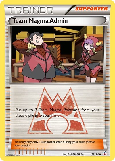 Team Magma Admin (Double Crisis) Near Mint Reverse Holofoil
