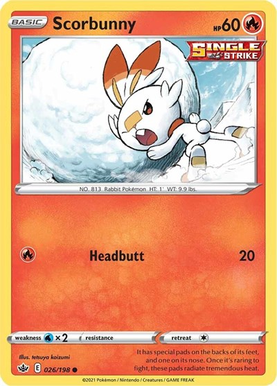 Scorbunny (SWSH06: Chilling Reign) Near Mint