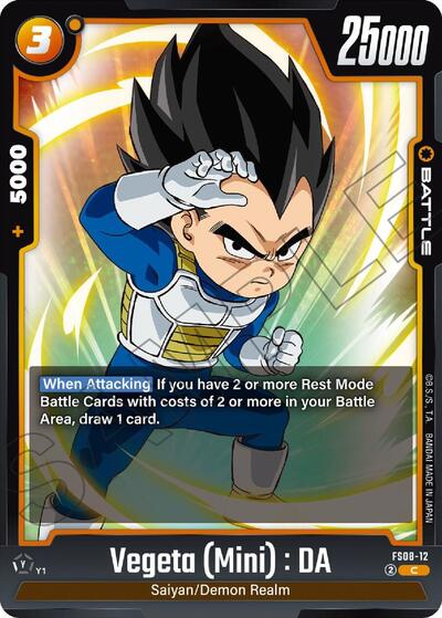 Vegeta (Mini) : DA FS08 - 12 (Starter Deck 8: Vegeta (Mini) Super Saiyan 3) Near Mint - Nick Nack's Full Frontal Attack