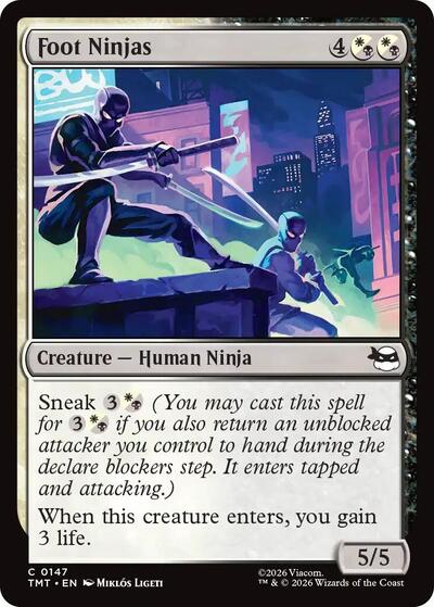 Foot Ninjas (Teenage Mutant Ninja Turtles) Near Mint Foil