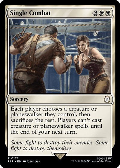 Single Combat (Universes Beyond: Fallout) Near Mint Foil - Nick Nack's Full Frontal Attack