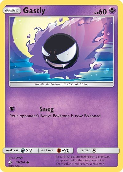 Gastly (68) (SM - Unbroken Bonds) Near Mint - Nick Nack's Full Frontal Attack