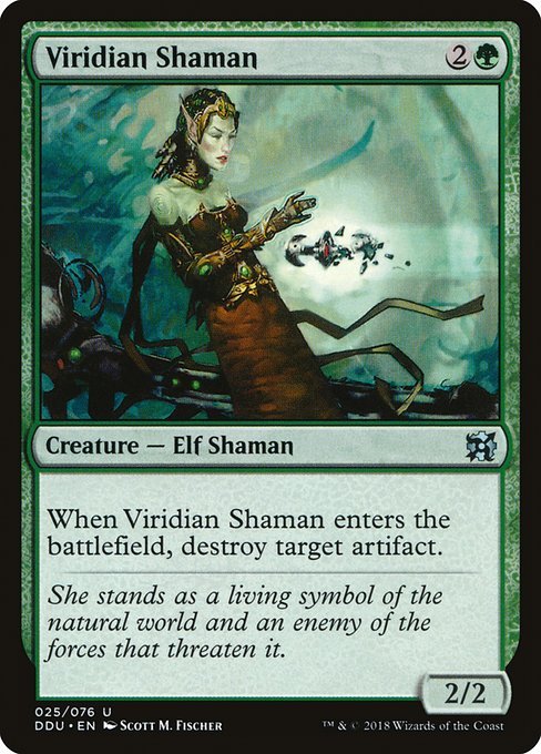 Viridian Shaman (Duel Decks: Elves vs Inventors) Near Mint - Nick Nack's Full Frontal Attack