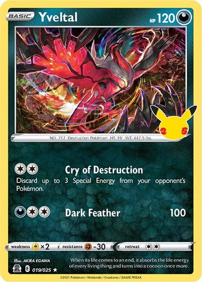 Yveltal (Celebrations) Near Mint Holofoil - Nick Nack's Full Frontal Attack