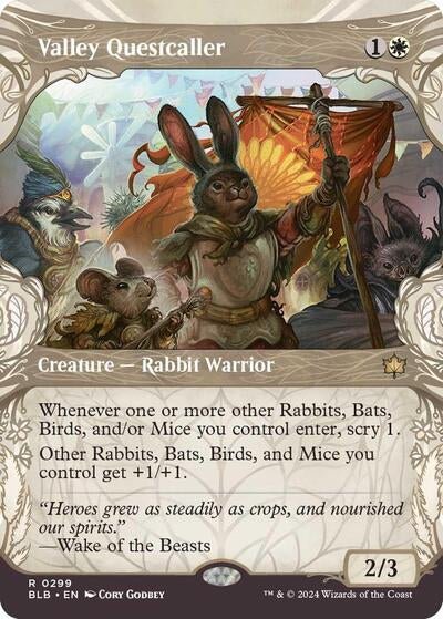 Valley Questcaller (Showcase) (Bloomburrow) Near Mint Foil - Nick Nack's Full Frontal Attack