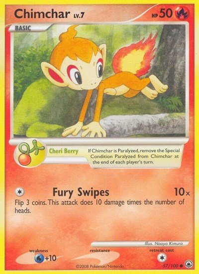 Chimchar (57) (Majestic Dawn) Light Play - Nick Nack's Full Frontal Attack