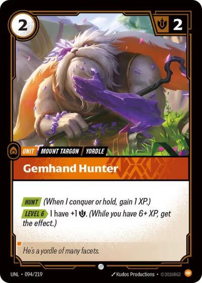 Gemhand Hunter (Unleashed) Near Mint