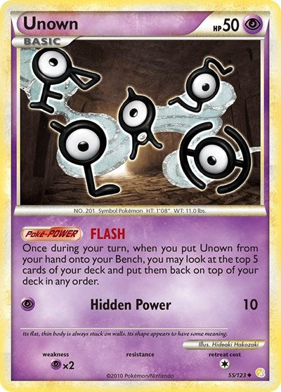 Unown (55) (HeartGold SoulSilver) Heavy Play