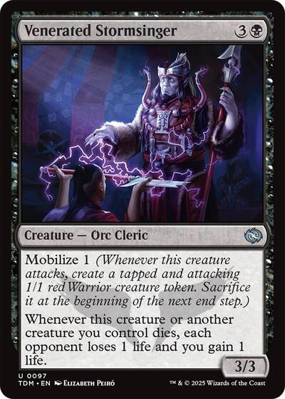 Venerated Stormsinger (Tarkir: Dragonstorm) Near Mint - Nick Nack's Full Frontal Attack