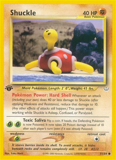 Shuckle (Neo Revelation) Light Play 1st Edition