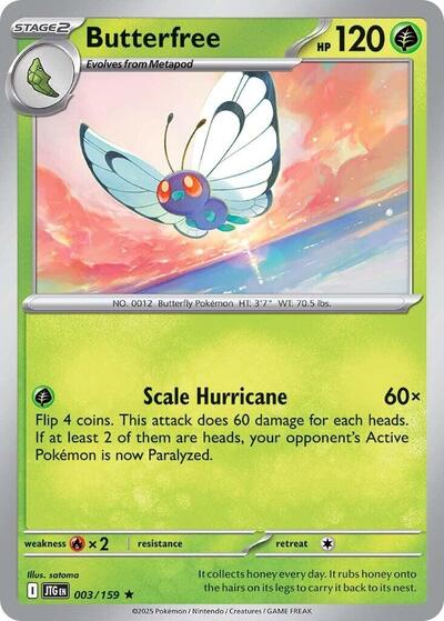 Butterfree (SV09: Journey Together) Near Mint Holofoil - Nick Nack's Full Frontal Attack