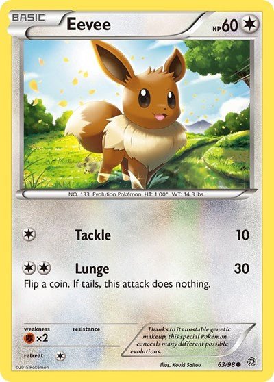 Eevee (XY - Ancient Origins) Medium Play - Nick Nack's Full Frontal Attack