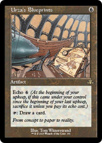 Urza's Blueprints (Retro Frame) (Dominaria Remastered) Near Mint - Nick Nack's Full Frontal Attack