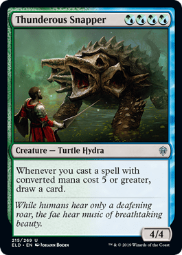 Thunderous Snapper (Throne of Eldraine) Near Mint Foil - Nick Nack's Full Frontal Attack