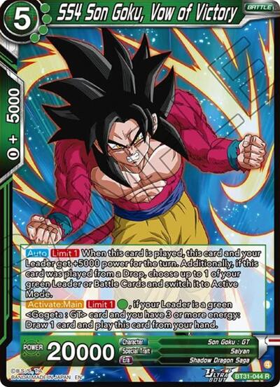 SS4 Son Goku, Vow of Victory (Impact Beyond Dimensions) Near Mint Foil