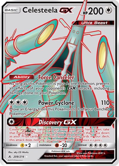 Celesteela GX (Full Art) (SM - Unbroken Bonds) Near Mint Holofoil