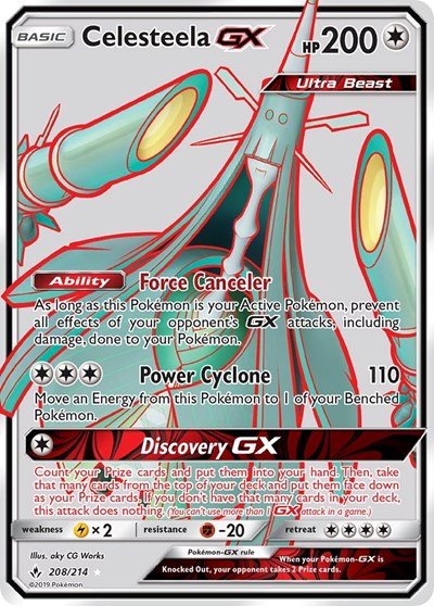 Celesteela GX (Full Art) (SM - Unbroken Bonds) Near Mint Holofoil - Nick Nack's Full Frontal Attack