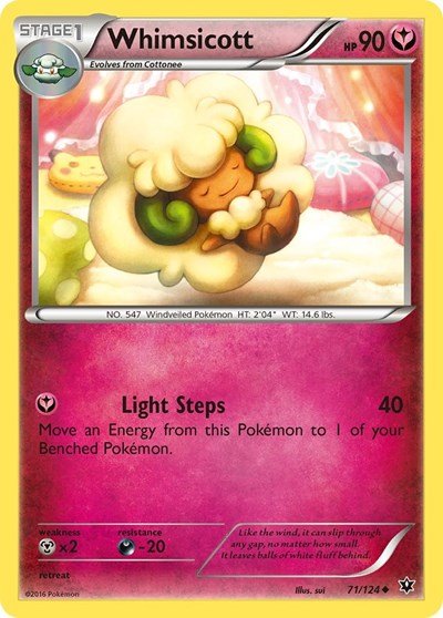 Whimsicott (XY - Fates Collide) Medium Play - Nick Nack's Full Frontal Attack