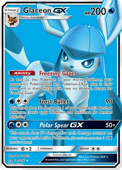 Glaceon GX (Full Art) (SM - Ultra Prism) Near Mint Holofoil - Nick Nack's Full Frontal Attack