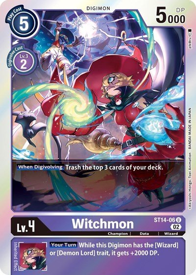 Witchmon (Starter Deck 14: Beelzemon Advanced Deck Set) Near Mint Foil - Nick Nack's Full Frontal Attack