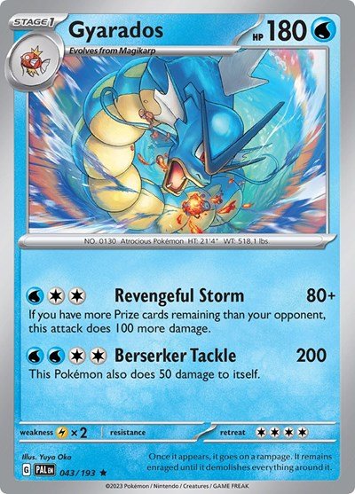 Gyarados (SV02: Paldea Evolved) Near Mint Holofoil - Nick Nack's Full Frontal Attack