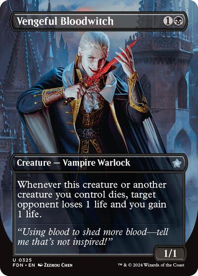 Vengeful Bloodwitch (Borderless) (Foundations) Near Mint - Nick Nack's Full Frontal Attack