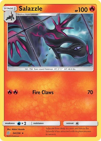 Salazzle (34) (SM - Unified Minds) Near Mint - Nick Nack's Full Frontal Attack