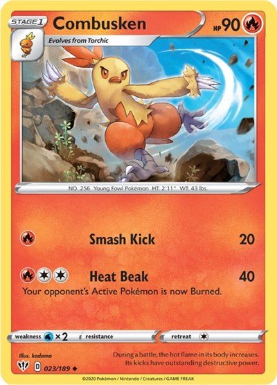 Combusken (SWSH03: Darkness Ablaze) Near Mint - Nick Nack's Full Frontal Attack